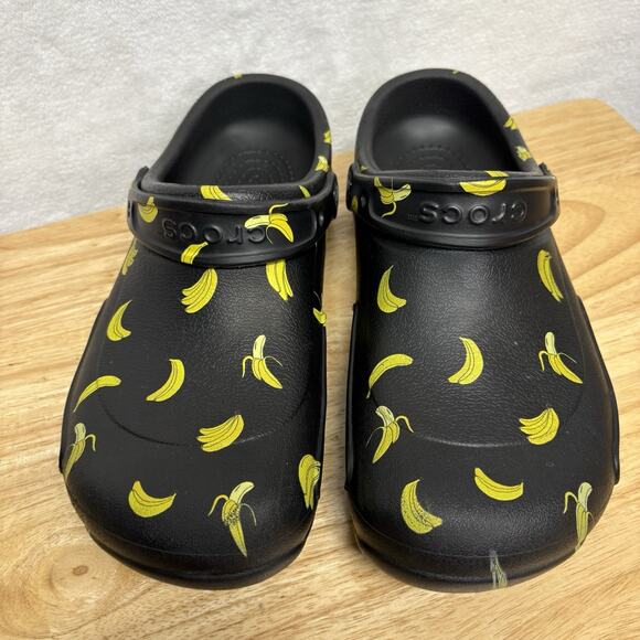 Crocs Bistro Clogs Banana Print Black Men’s Size 9 Women’s Size 11 - Picture 9 of 12